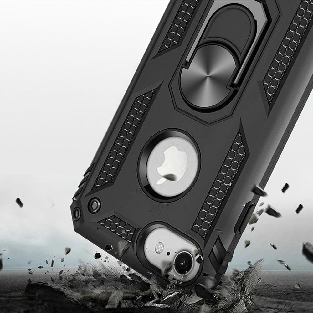 For iPhone SE 3 (2022) SE/8/7 Ring Magnetic Kickstand Hybrid Case Cover - - Picture 9 of 14