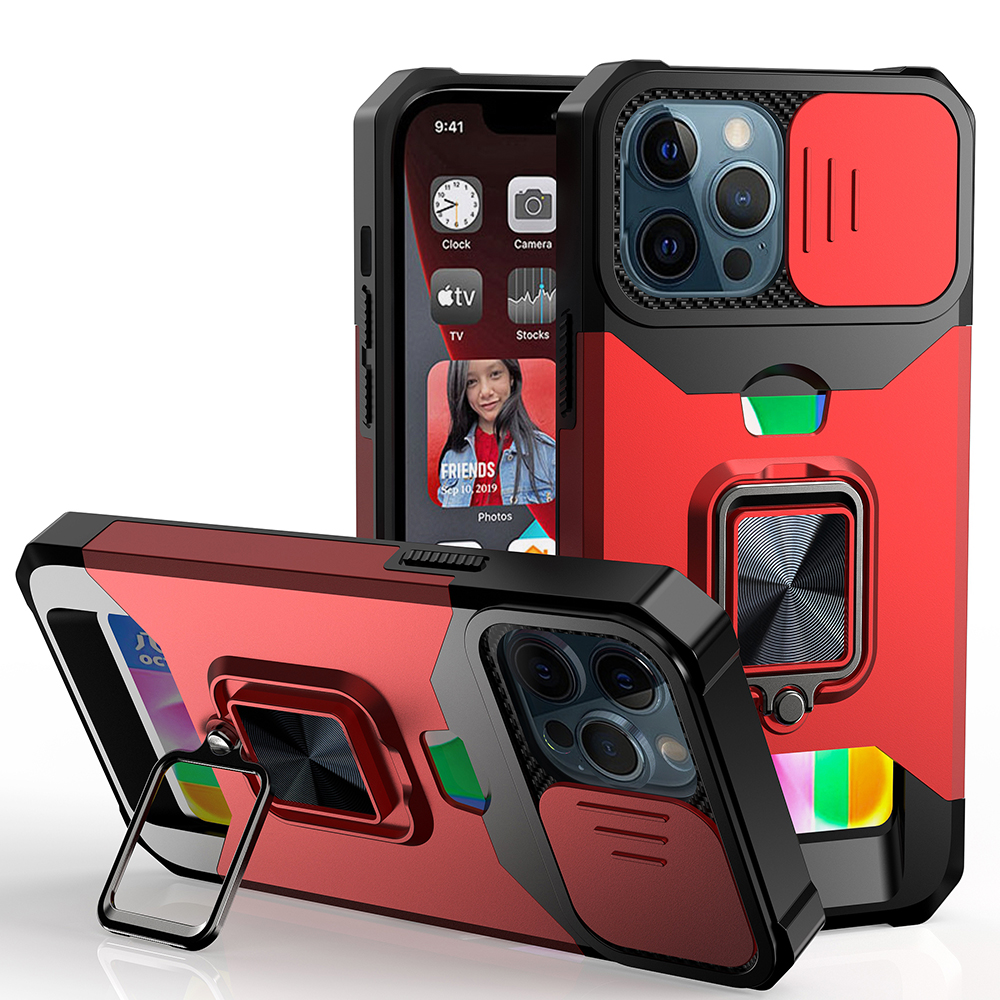 Funda con soporte de anillo magnético multifuncional para iPhone 14 PLUS - Imagen 7 de 10