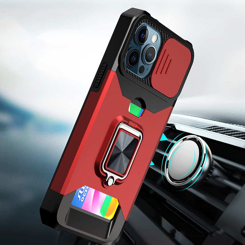 Funda con soporte de anillo magnético multifuncional para iPhone 14 PLUS - Imagen 8 de 10