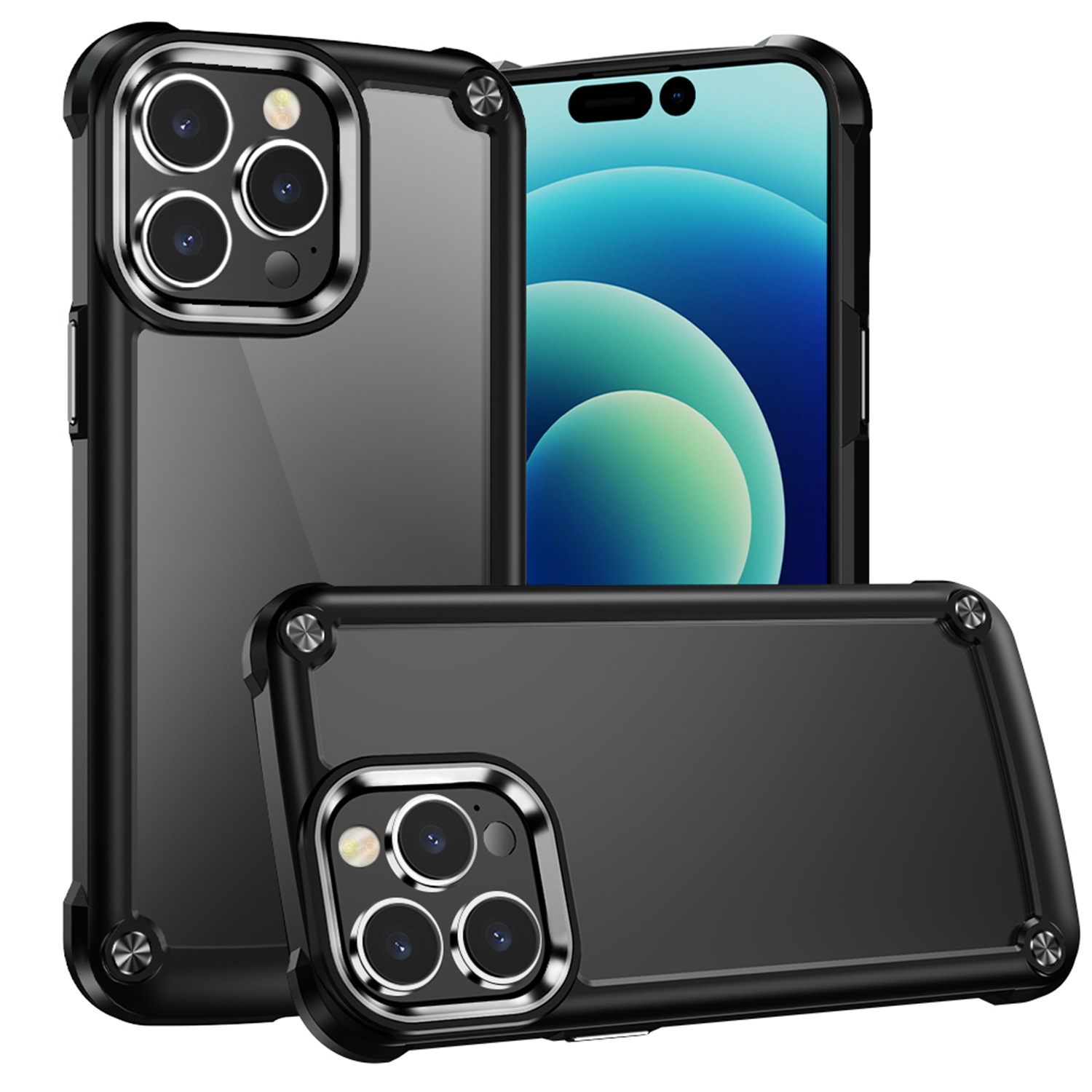 For iPhone 13 Pro Max: CaseX Transparent Hybrid Case with