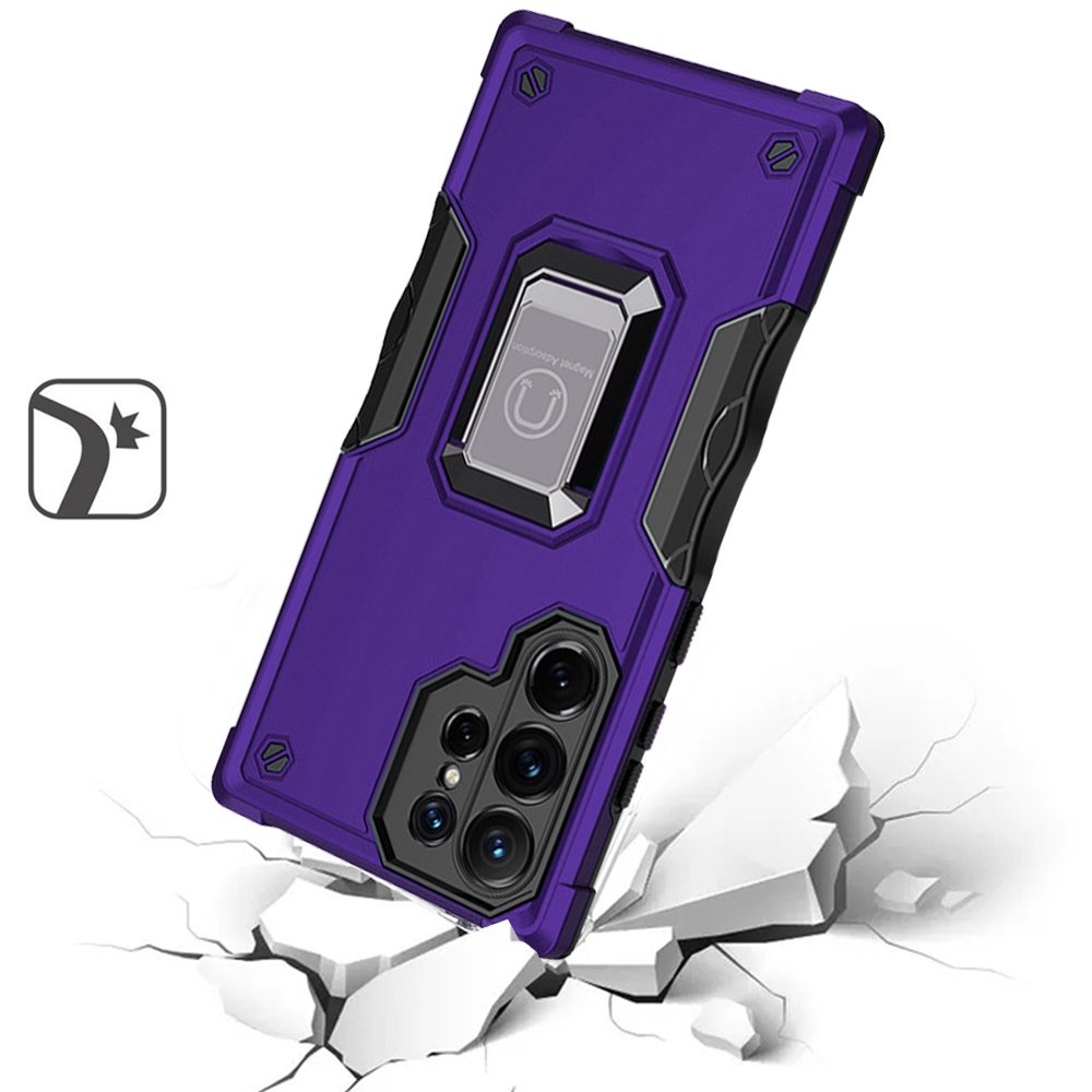 For Samsung S23 Ultra OPTIMUM Magnetic Ring Stand Hybrid Case Cover - - Picture 7 of 15