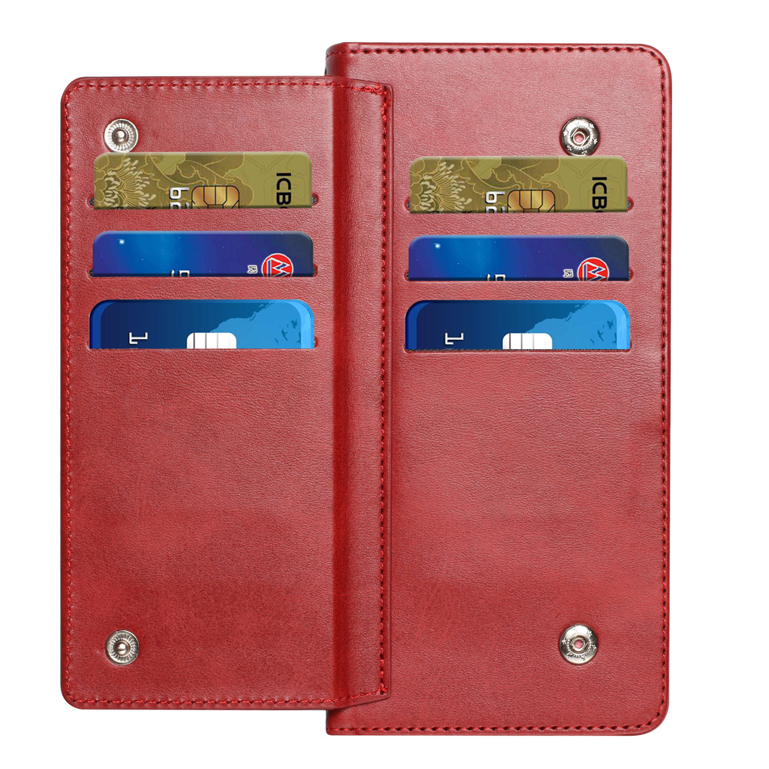 For OnePlus N300 5G Wallet Premium PU Vegan Leather Card Holder Money with Strap - Photo 2 sur 6