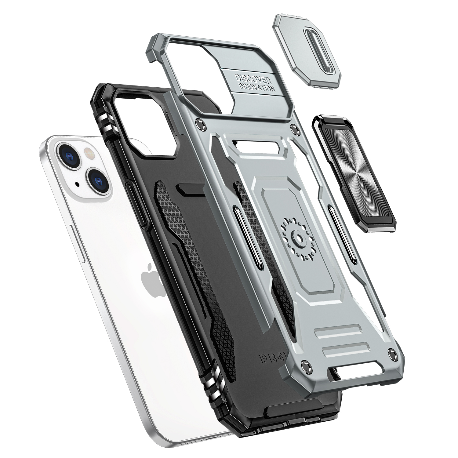 For iPhone SE 3 (2022) SE/8/7 Utter Tough Metal Ring Camera Window Hybrid - Picture 7 of 9