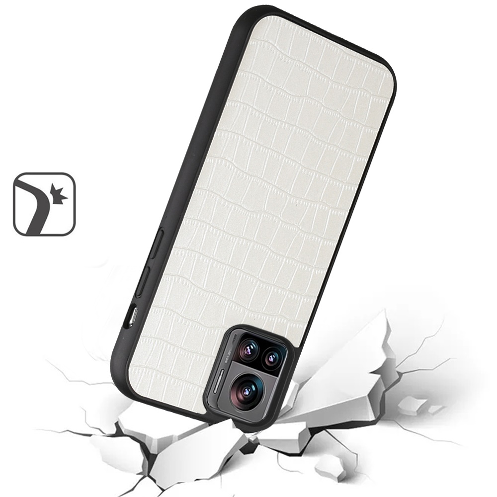 For Motorola Edge Plus 2023 Hard PU Leather Croc Design Hybrid Case Cover - Photo 3 sur 13
