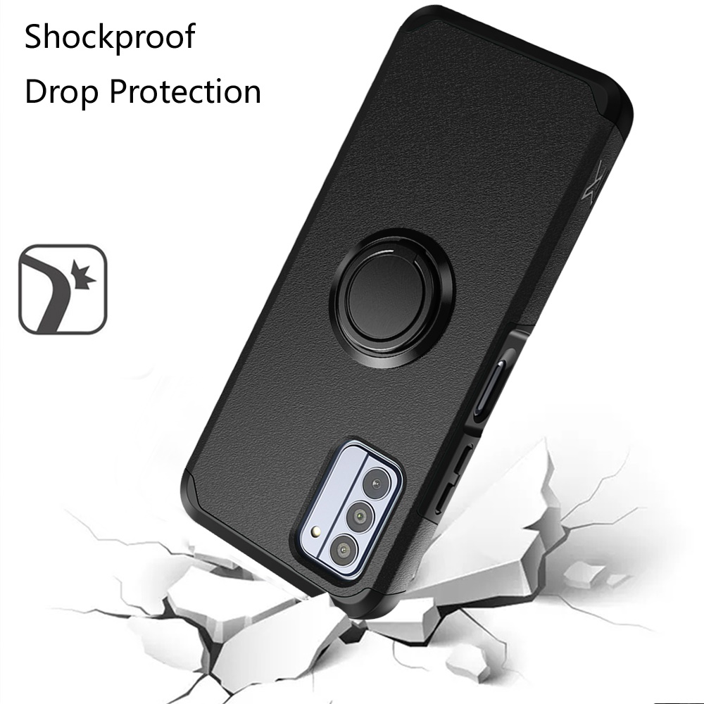 For Nokia G310 5G Tough Hybrid With Ring Stand + Tempered Glass - Picture 10 of 13