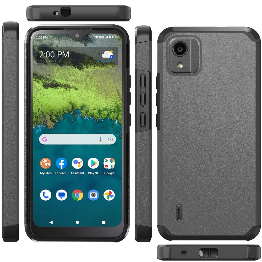 For Nokia C110 Tough Strong Hybrid Case - Picture 34 of 54