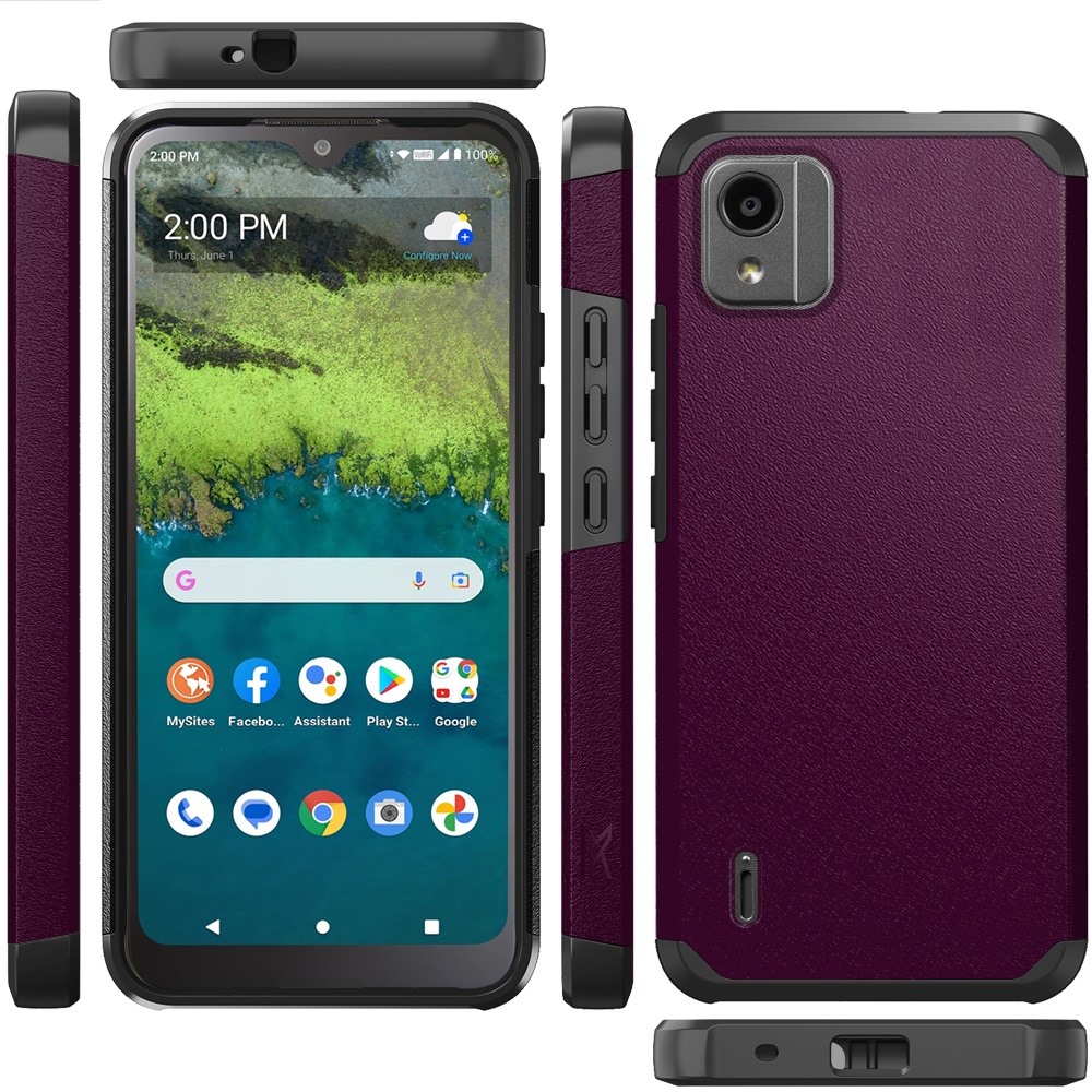 For Nokia C110 Tough Strong Hybrid Case - Picture 43 of 54