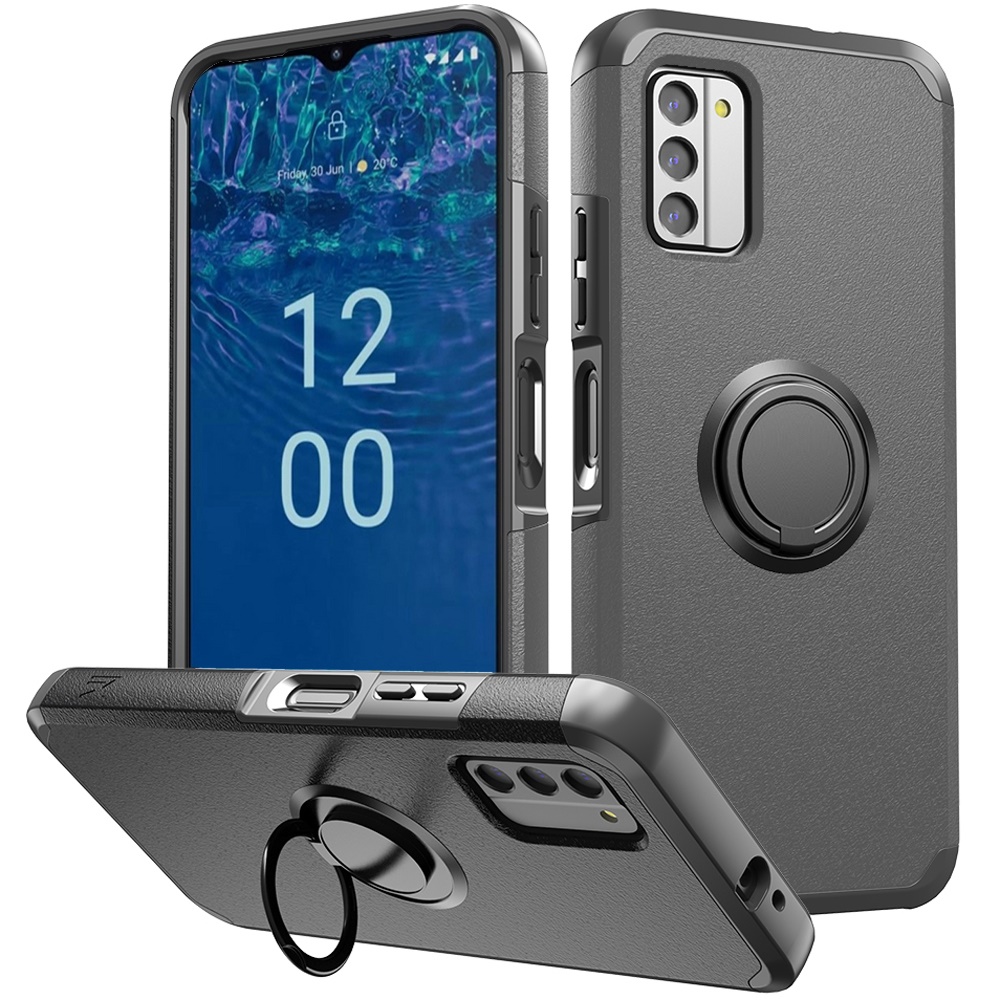 For Nokia G310 5G Tough Hybrid With Ring Stand + Tempered Glass - Picture 7 of 13