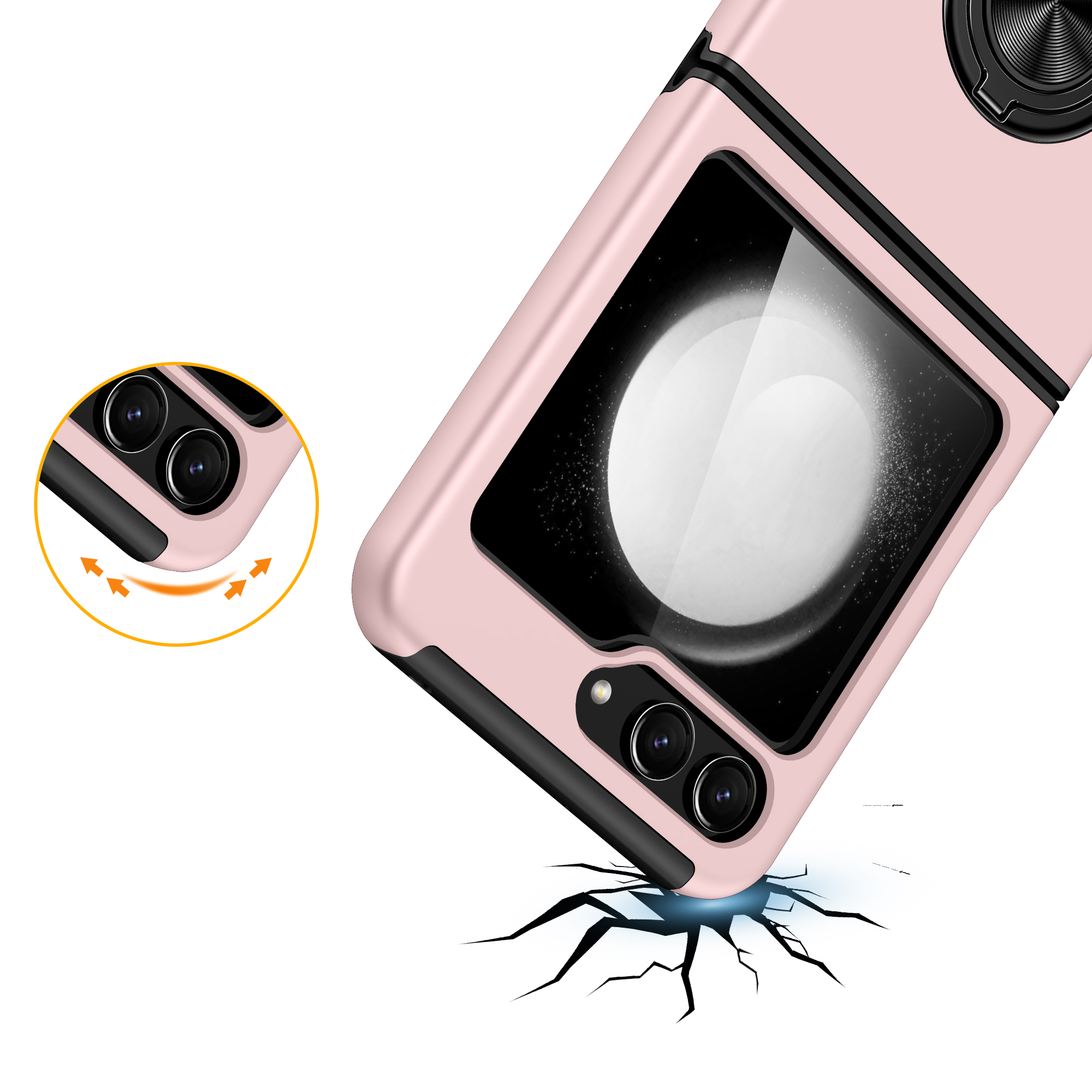 For Moto Flip 5 CHIEF Ring Stand Hybrid Case - Picture 4 of 11