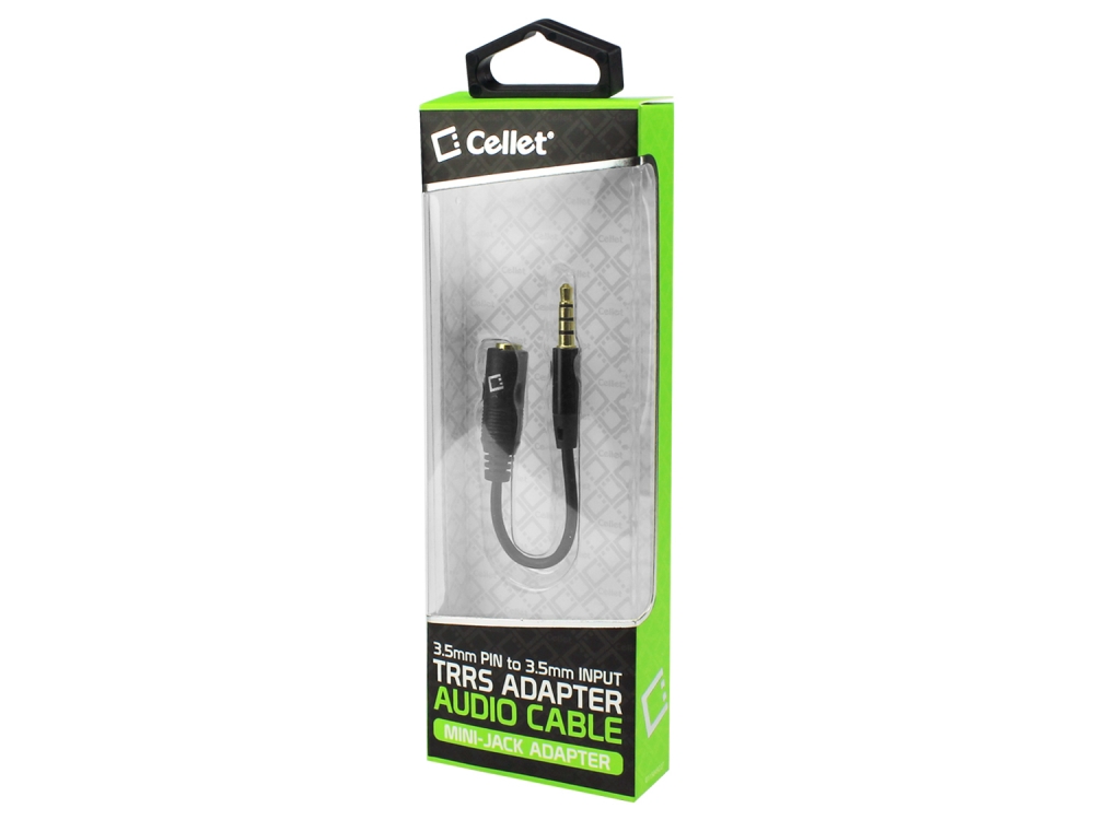 For Cellet 6" Gold-Plated TRRS 3.5mm Adapter M/F for Card Reader/Headphones - 第 8/8 張圖片