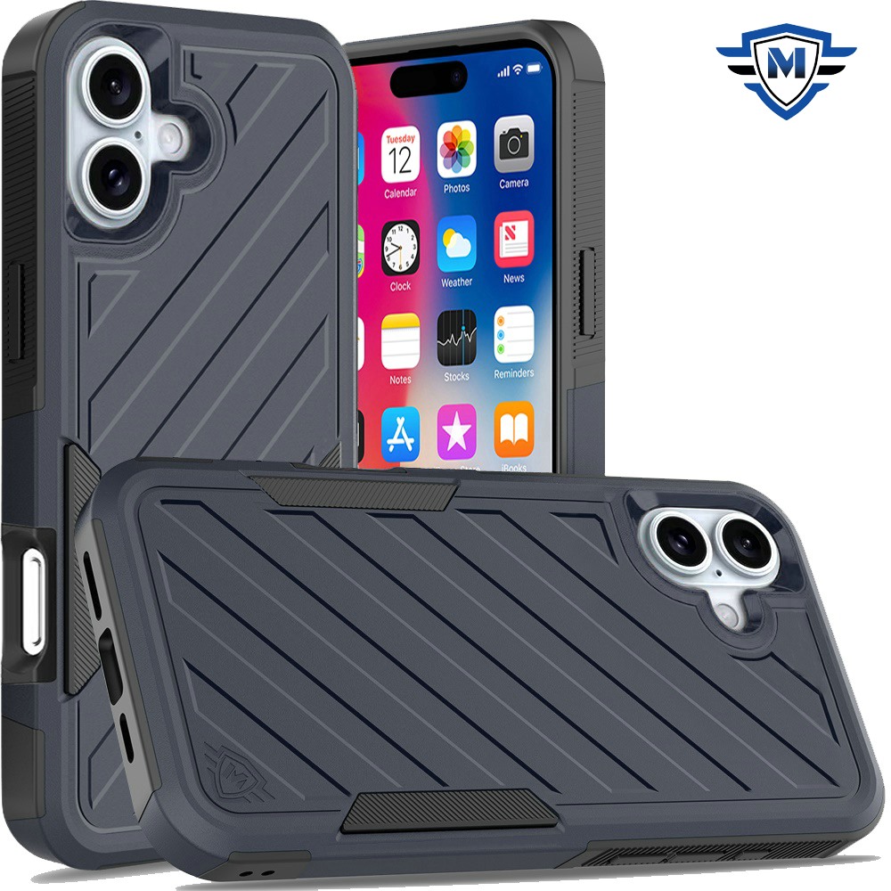 Für iPhone 16 6,1" Dual Layer Stoßfeste Hülle, Slide-Out Paket - Schwarz/Grau - Bild 22 von 48