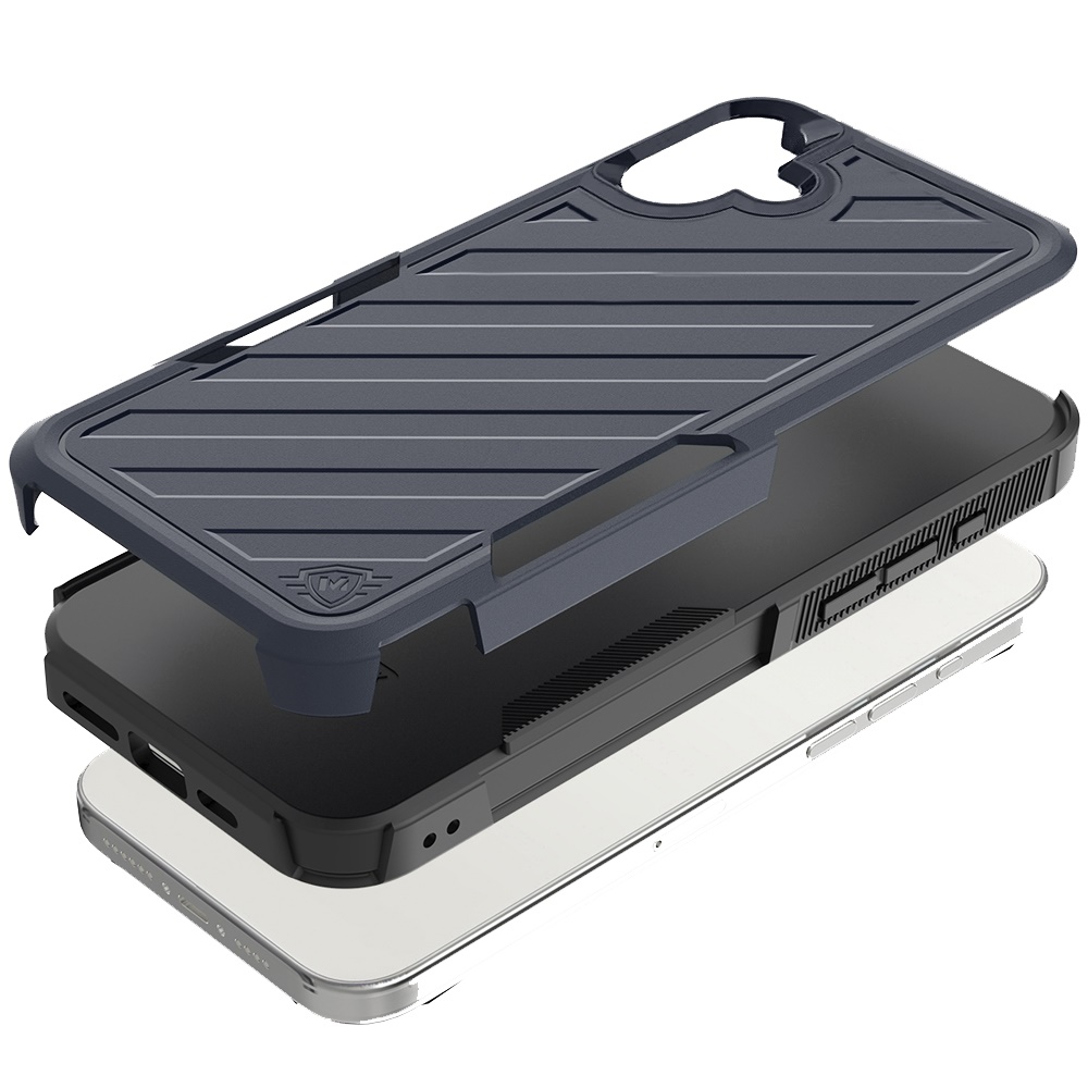 Für iPhone 16 6,1" Dual Layer Stoßfeste Hülle, Slide-Out Paket - Schwarz/Grau - Bild 23 von 48