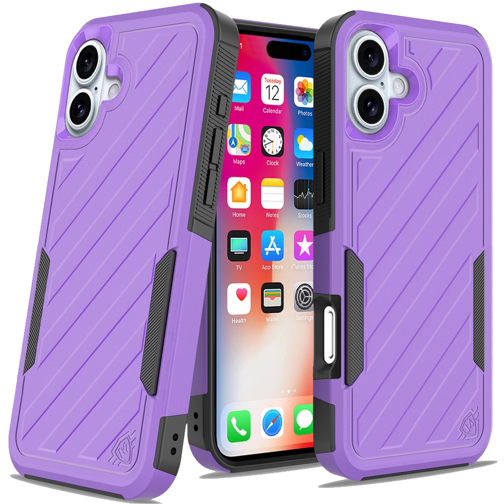 Für iPhone 16 6,1" Dual Layer Stoßfeste Hülle, Slide-Out Paket - Schwarz/Grau - Bild 26 von 48