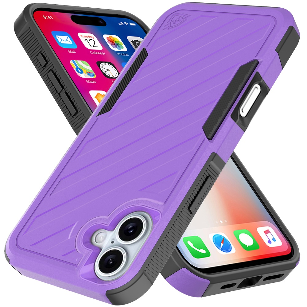 Für iPhone 16 6,1" Dual Layer Stoßfeste Hülle, Slide-Out Paket - Schwarz/Grau - Bild 27 von 48