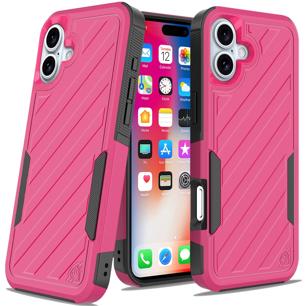 Für iPhone 16 6,1" Dual Layer Stoßfeste Hülle, Slide-Out Paket - Schwarz/Grau - Bild 44 von 48