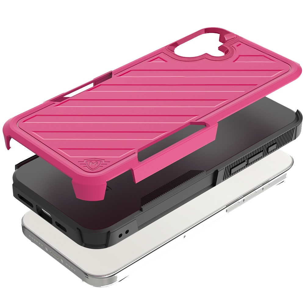 Für iPhone 16 6,1" Dual Layer Stoßfeste Hülle, Slide-Out Paket - Schwarz/Grau - Bild 46 von 48