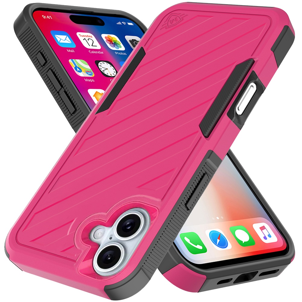 Für iPhone 16 6,1" Dual Layer Stoßfeste Hülle, Slide-Out Paket - Schwarz/Grau - Bild 48 von 48