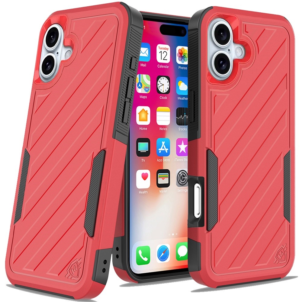 Für iPhone 16 6,1" Dual Layer Stoßfeste Hülle, Slide-Out Paket - Schwarz/Grau - Bild 9 von 48