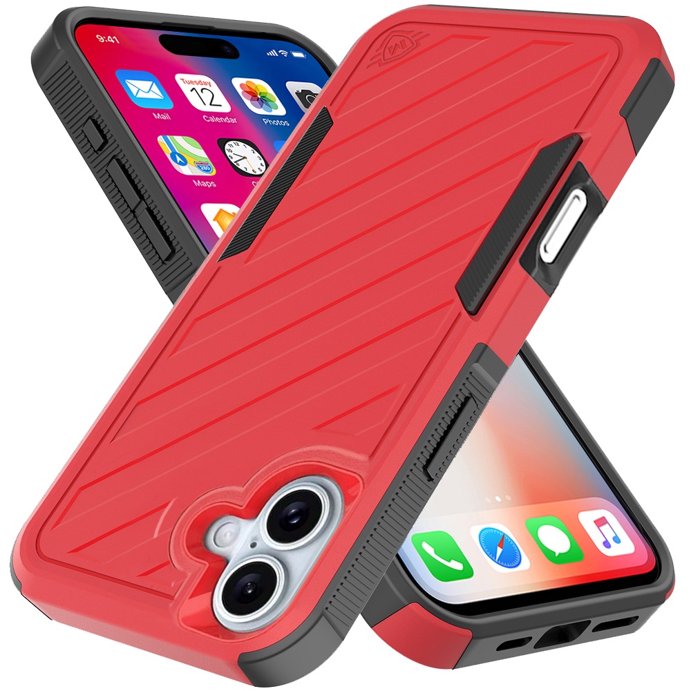 Für iPhone 16 6,1" Dual Layer Stoßfeste Hülle, Slide-Out Paket - Schwarz/Grau - Bild 11 von 48