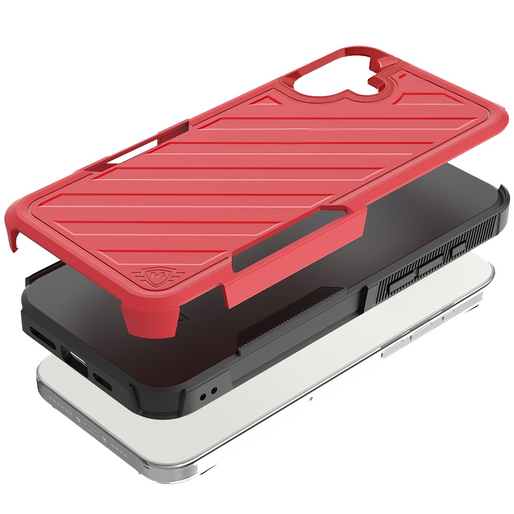 Für iPhone 16 6,1" Dual Layer Stoßfeste Hülle, Slide-Out Paket - Schwarz/Grau - Bild 12 von 48