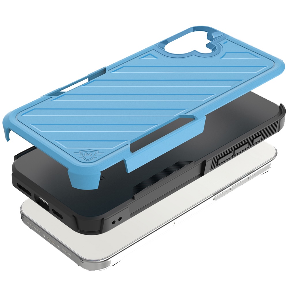 Für iPhone 16 6,1" Dual Layer Stoßfeste Hülle, Slide-Out Paket - Schwarz/Grau - Bild 41 von 48