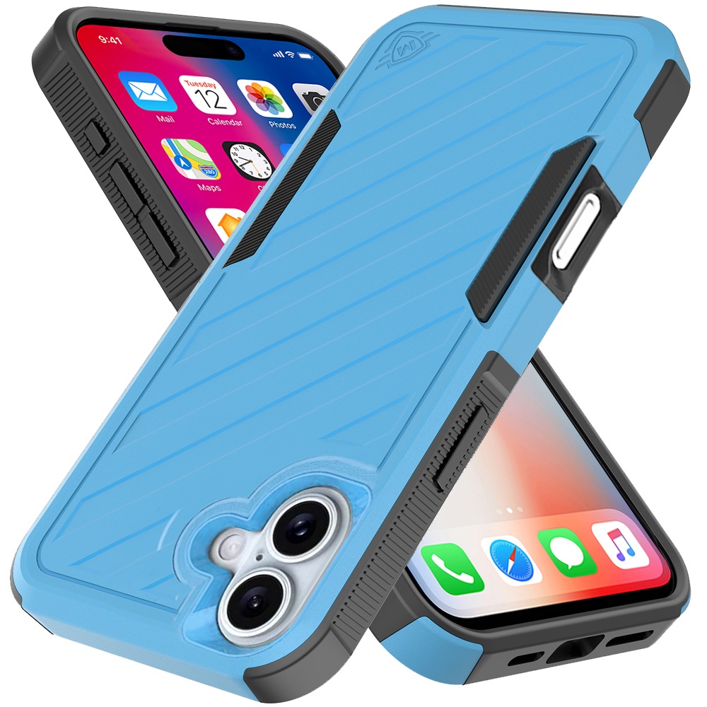 Für iPhone 16 6,1" Dual Layer Stoßfeste Hülle, Slide-Out Paket - Schwarz/Grau - Bild 42 von 48