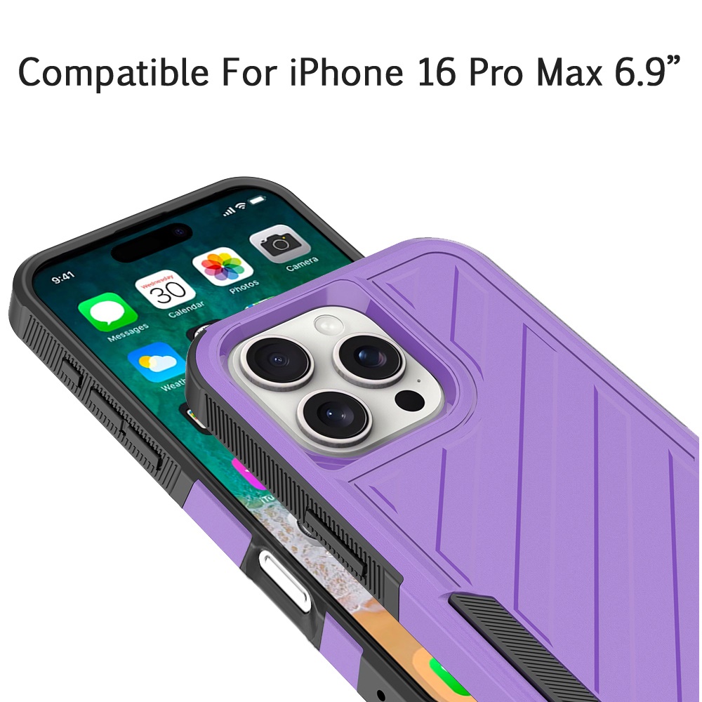 Für iPhone 16 Pro Max 6,9" Metkase Stoßfeste Dual Layer Hülle - Schwarz/Grau - Bild 18 von 36