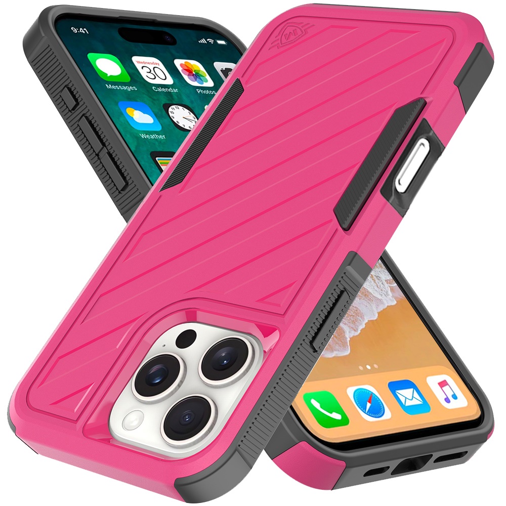 Für iPhone 16 Pro Max 6,9" Metkase Stoßfeste Dual Layer Hülle - Schwarz/Grau - Bild 31 von 36