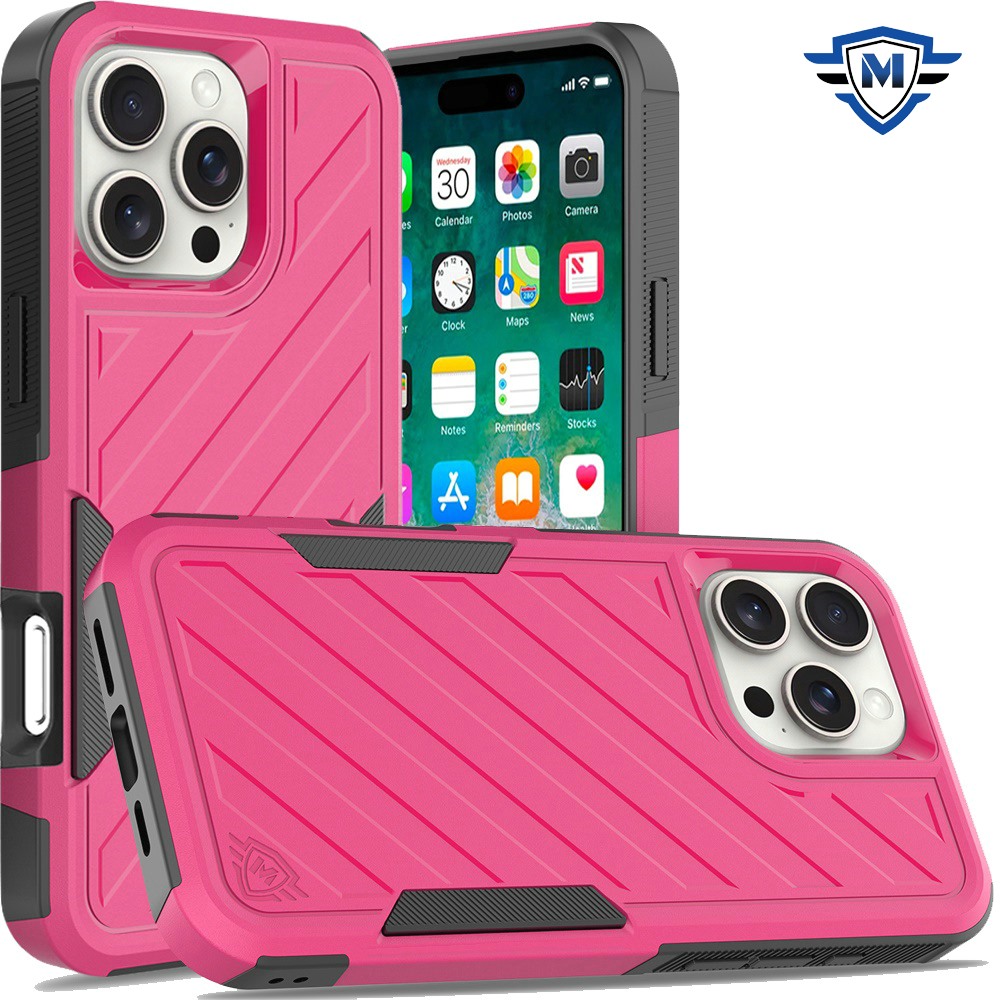 Für iPhone 16 Pro Max 6,9" Metkase Stoßfeste Dual Layer Hülle - Schwarz/Grau - Bild 33 von 36
