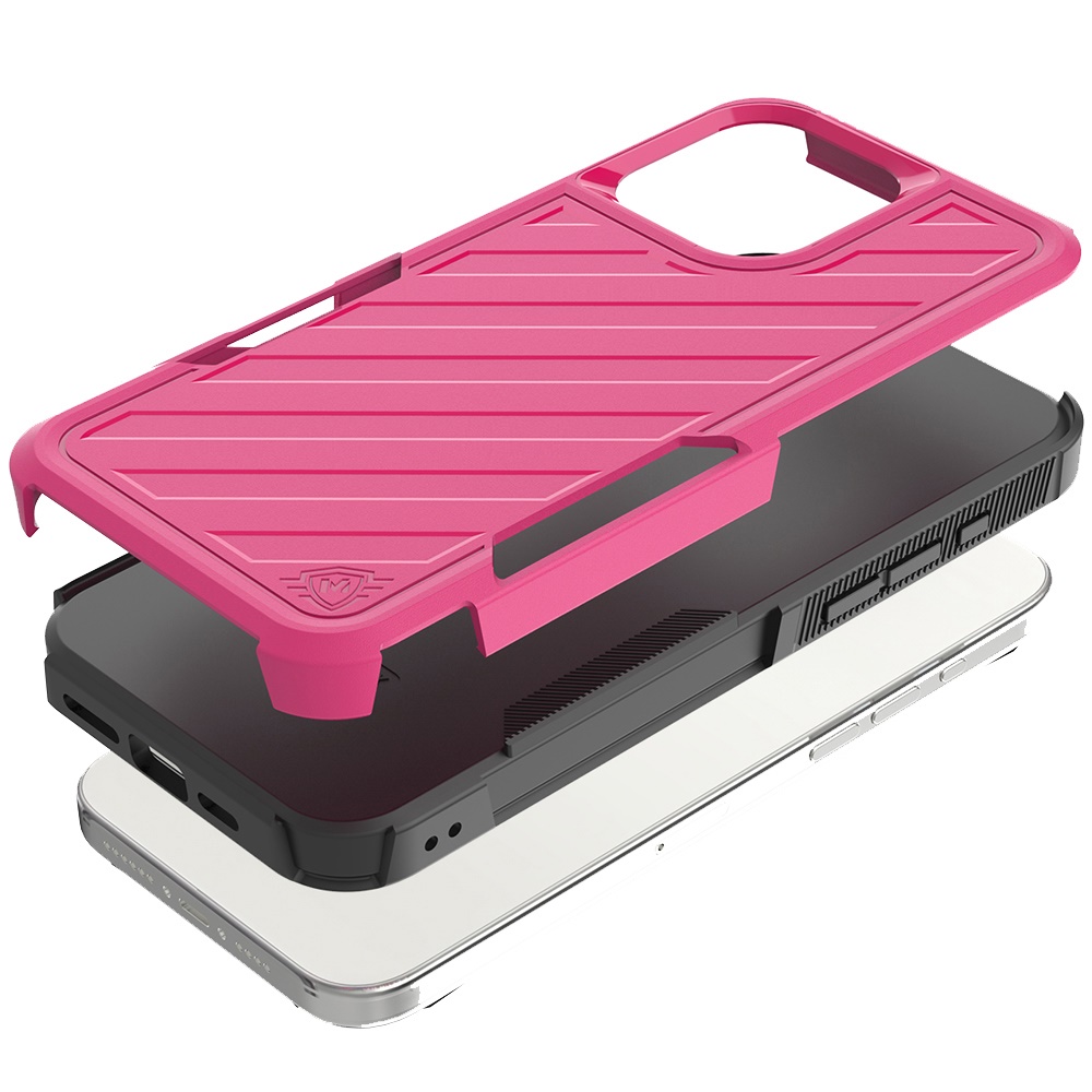 Für iPhone 16 Pro Max 6,9" Metkase Stoßfeste Dual Layer Hülle - Schwarz/Grau - Bild 35 von 36