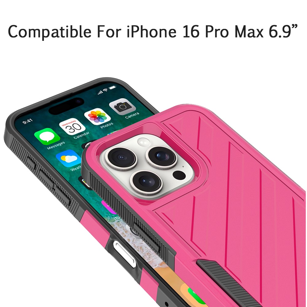 Für iPhone 16 Pro Max 6,9" Metkase Stoßfeste Dual Layer Hülle - Schwarz/Grau - Bild 36 von 36