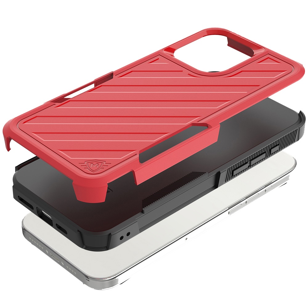Für iPhone 16 Pro Max 6,9" Metkase Stoßfeste Dual Layer Hülle - Schwarz/Grau - Bild 21 von 36