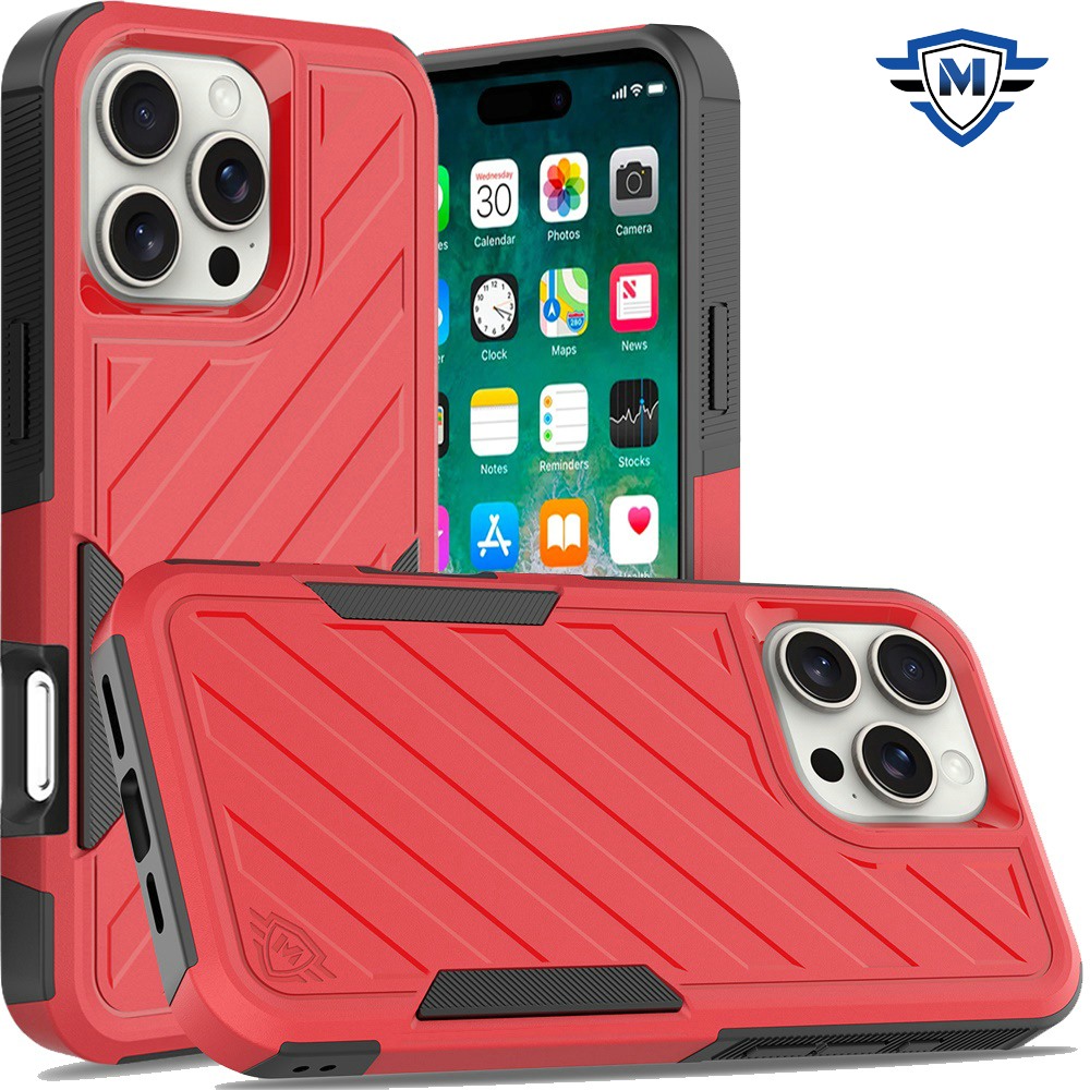 Für iPhone 16 Pro Max 6,9" Metkase Stoßfeste Dual Layer Hülle - Schwarz/Grau - Bild 22 von 36