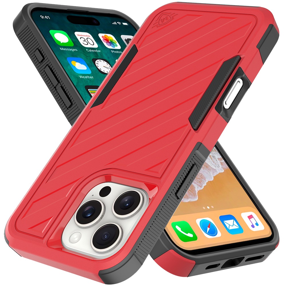 Für iPhone 16 Pro Max 6,9" Metkase Stoßfeste Dual Layer Hülle - Schwarz/Grau - Bild 23 von 36
