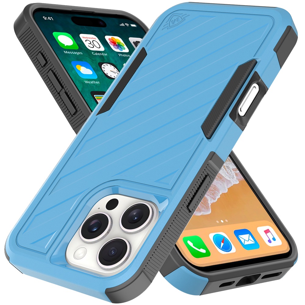 Für iPhone 16 Pro Max 6,9" Metkase Stoßfeste Dual Layer Hülle - Schwarz/Grau - Bild 8 von 36