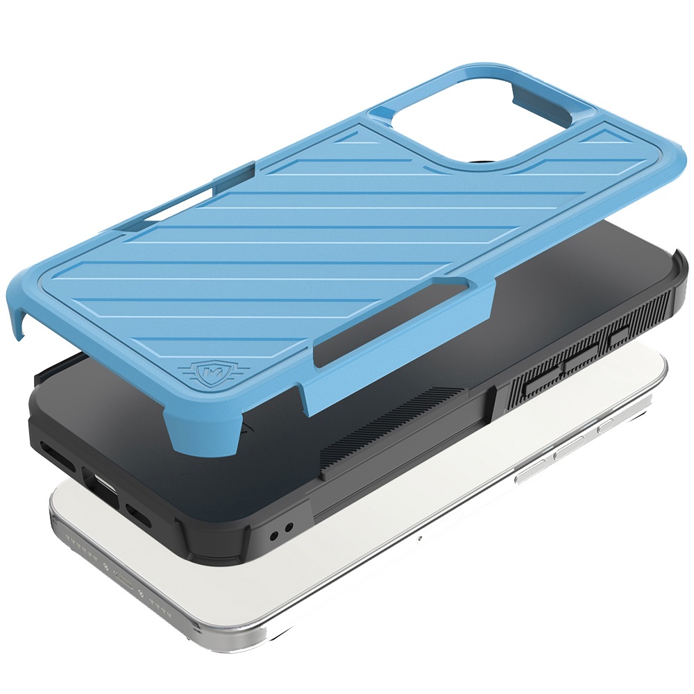 Für iPhone 16 Pro Max 6,9" Metkase Stoßfeste Dual Layer Hülle - Schwarz/Grau - Bild 9 von 36