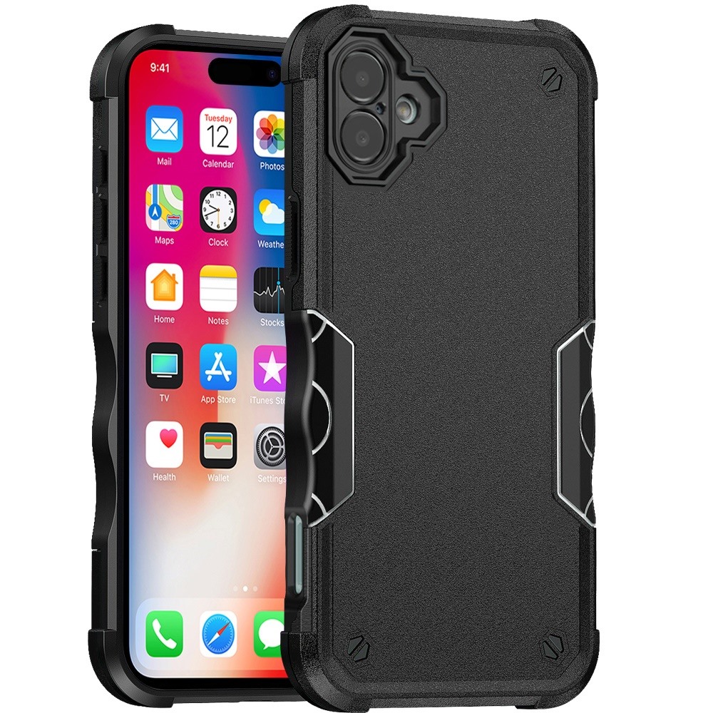 For iPhone 16 6.1 inch Exquisite Tough Shockproof Hybrid Case Cover - - Picture 12 of 12