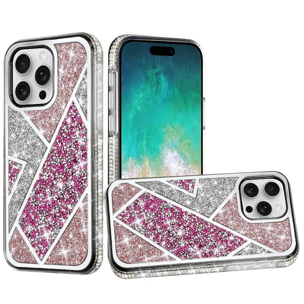 For iPhone 16 Pro Max 6.9" Rhombus Bling Glitter Diamond Case Cover - Picture 2 of 6