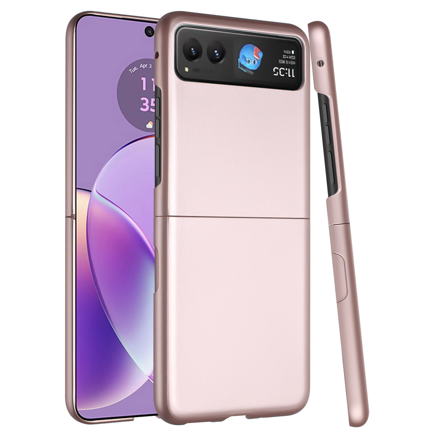 Funda protectora con acabado mate premium abatible a presión para Motorola Razr 2024 - - Imagen 1 de 15