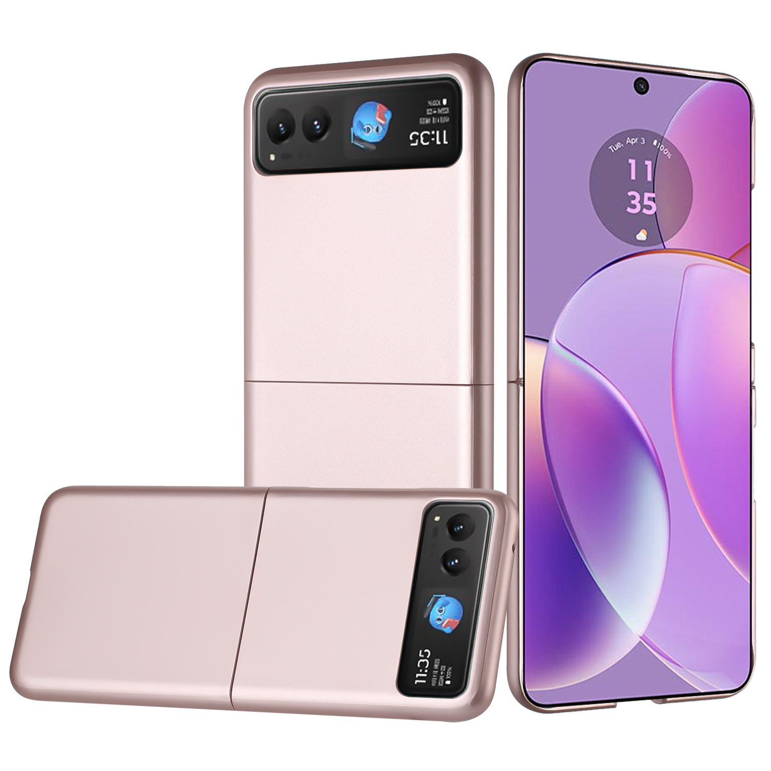 Funda protectora con acabado mate premium abatible a presión para Motorola Razr 2024 - - Imagen 2 de 15