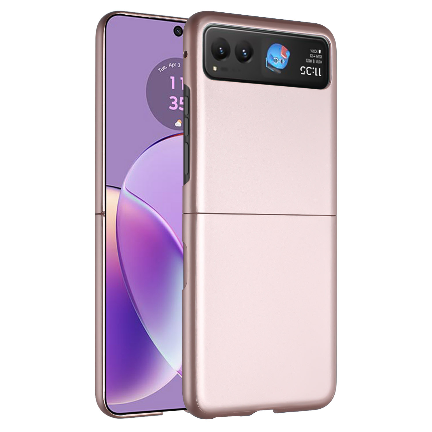 Funda protectora con acabado mate premium abatible a presión para Motorola Razr 2024 - - Imagen 3 de 15