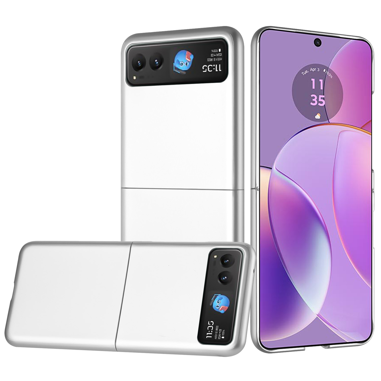 Funda protectora con acabado mate premium abatible a presión para Motorola Razr 2024 - - Imagen 4 de 15