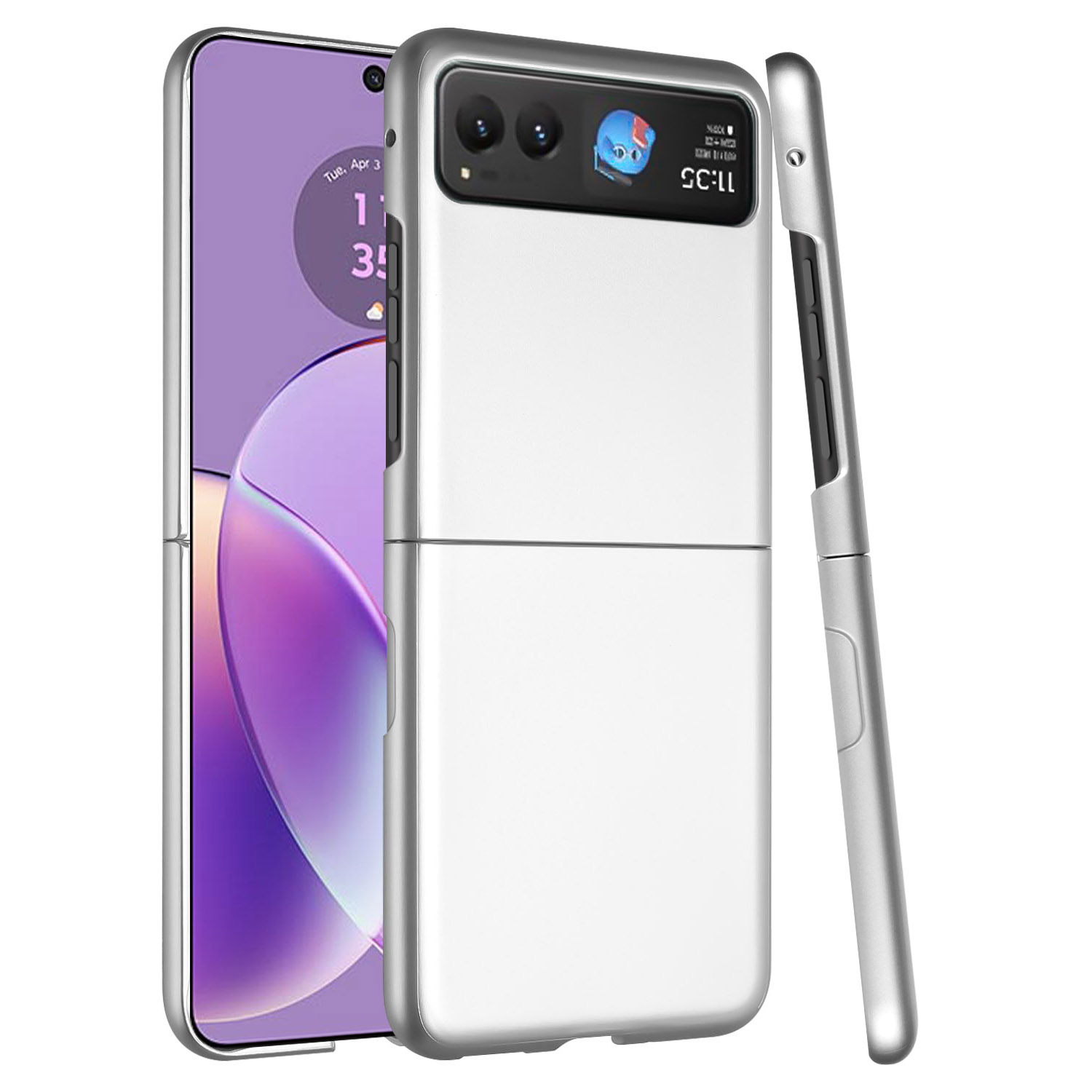 Funda protectora con acabado mate premium abatible a presión para Motorola Razr 2024 - - Imagen 5 de 15