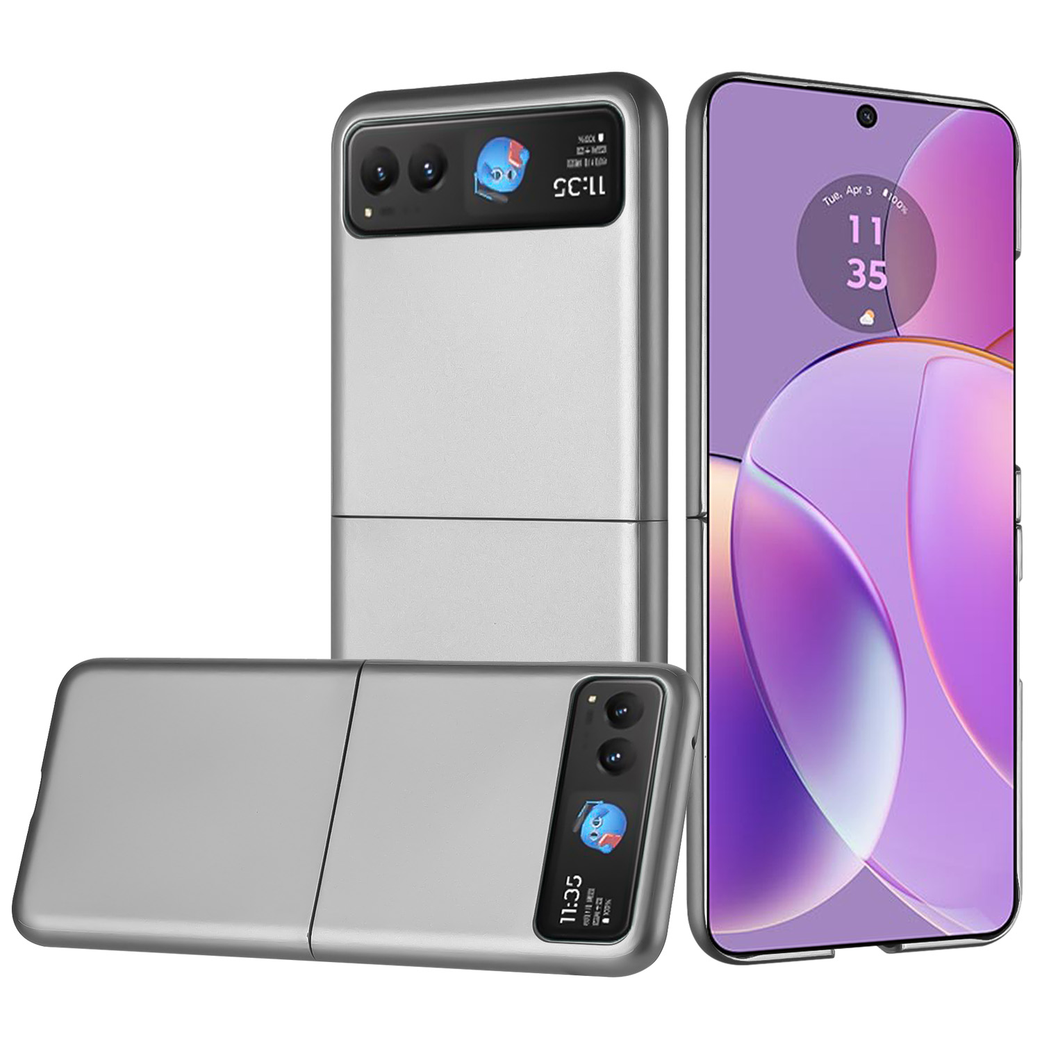 Funda protectora con acabado mate premium abatible a presión para Motorola Razr 2024 - - Imagen 8 de 15