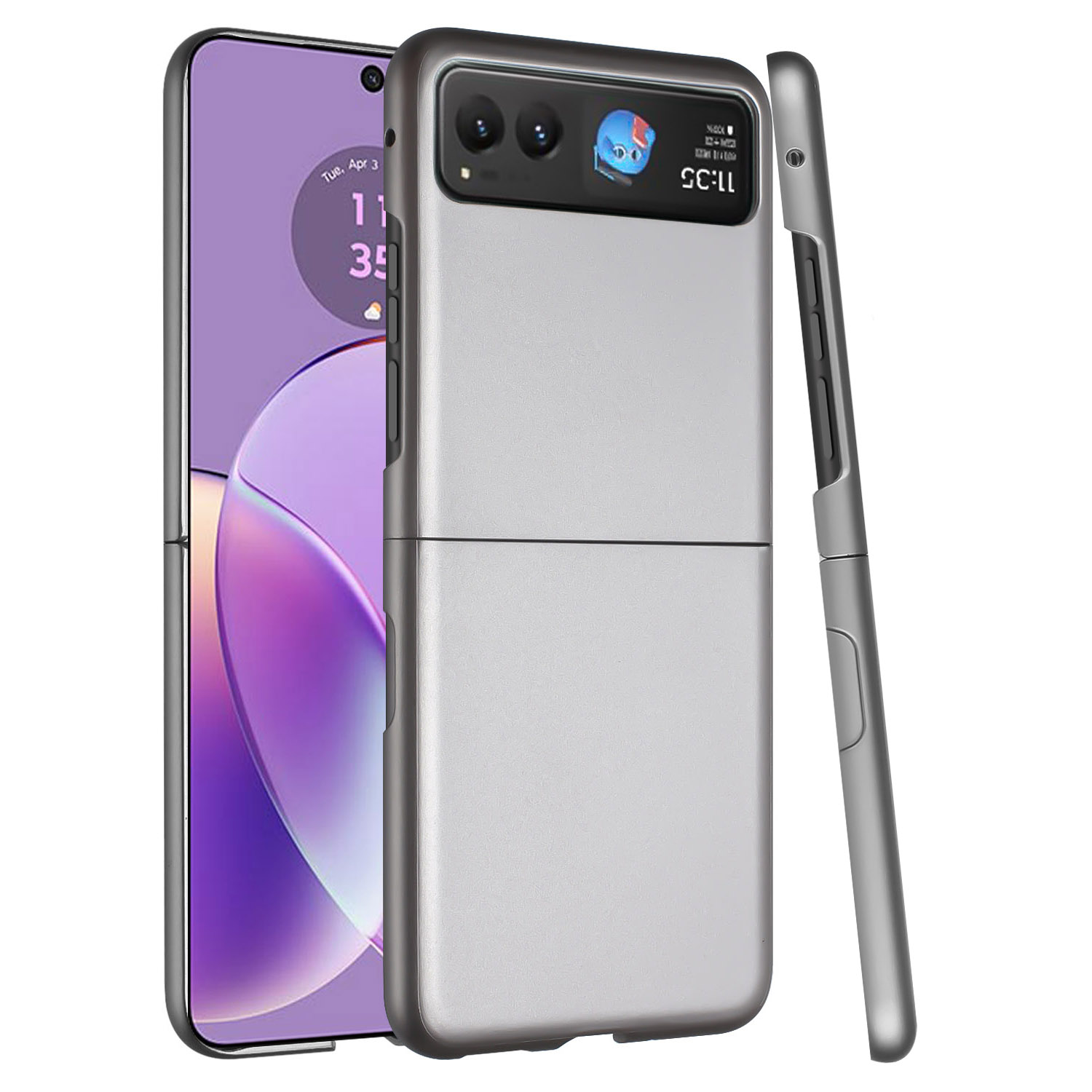 Funda protectora con acabado mate premium abatible a presión para Motorola Razr 2024 - - Imagen 9 de 15