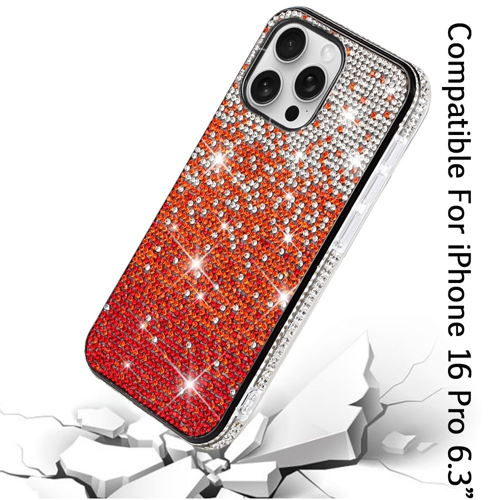 Für iPhone 16 Pro 6,3 Zoll Party Diamond Bumper Bling Hybrid Hülle Cover - - Bild 8 von 9