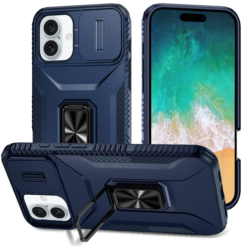 For iPhone 16 Plus 6.7" Magnetic Metal Stand & Camera Protection Case - - Bild 10 von 15