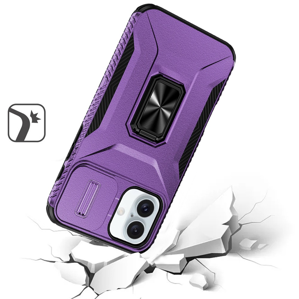For iPhone 16 Plus 6.7" Magnetic Metal Stand & Camera Protection Case - - Bild 2 von 15