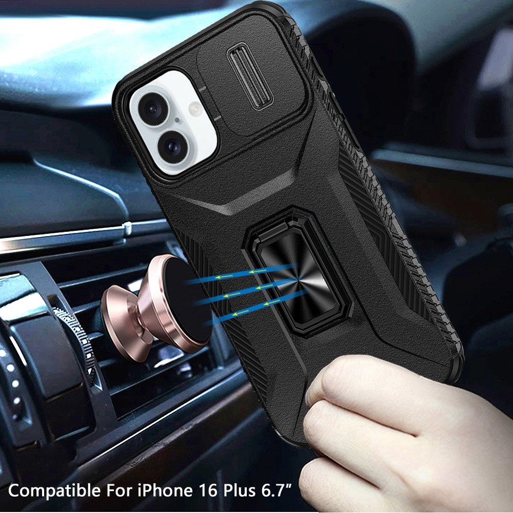For iPhone 16 Plus 6.7" Magnetic Metal Stand & Camera Protection Case - - Bild 15 von 15