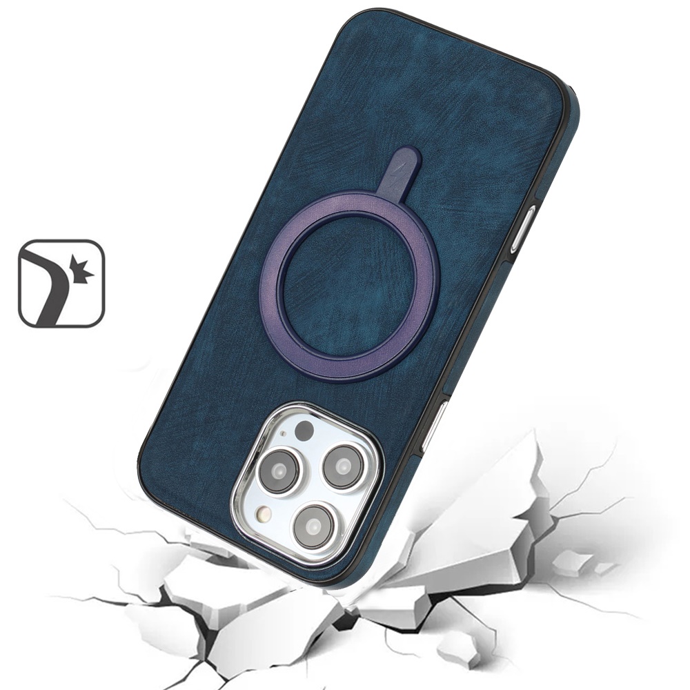 Funda protectora con bordes cromados veganos PU de moda de 6,3 pulgadas para iPhone 16 Pro - - Imagen 7 de 9